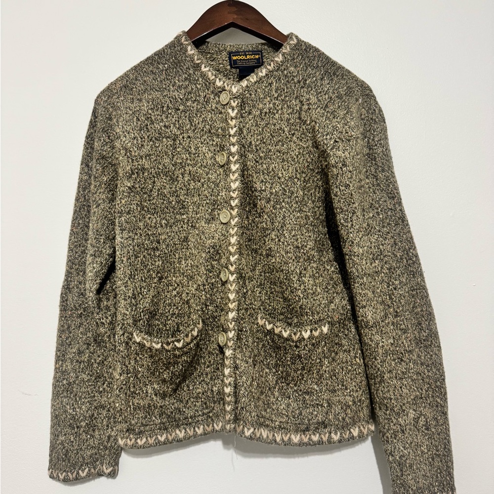 Woolrich Women's Vintage Wool Blend‎ Cardigan Size Medium